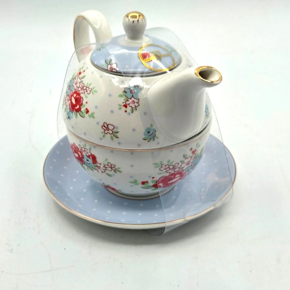 Grace Teaware Tea For One 4 Piece Set Katie Rose Bone China BRAND NEW!